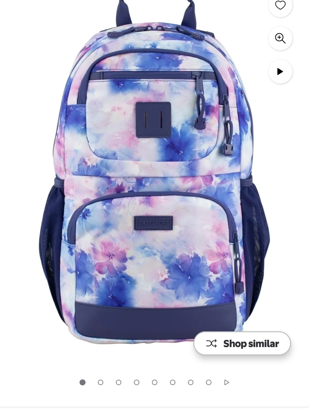 Eastpak Kids Floral Watercolor Backpack - Blue/Purple/Pink